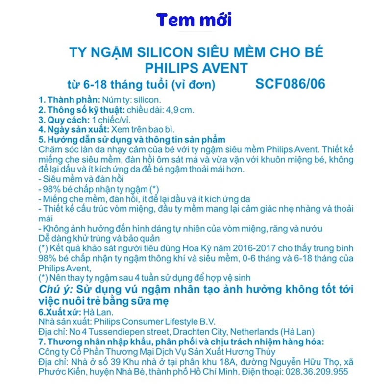 Ti ngậm Philips Avent thông khí SCF086/06 (6 - 18 tháng) - Hình cá ngựa 9