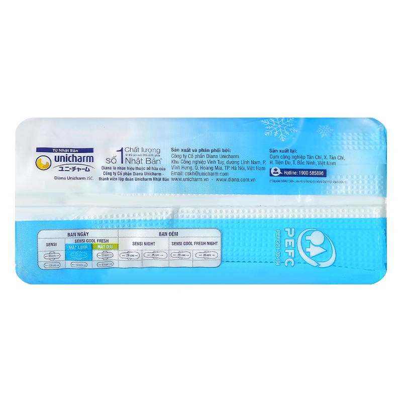 Băng vệ sinh ban ngày Diana Sensi Cool Fresh siêu mỏng có cánh 20 miếng - Giao bao bì ngẫu nhiên 17