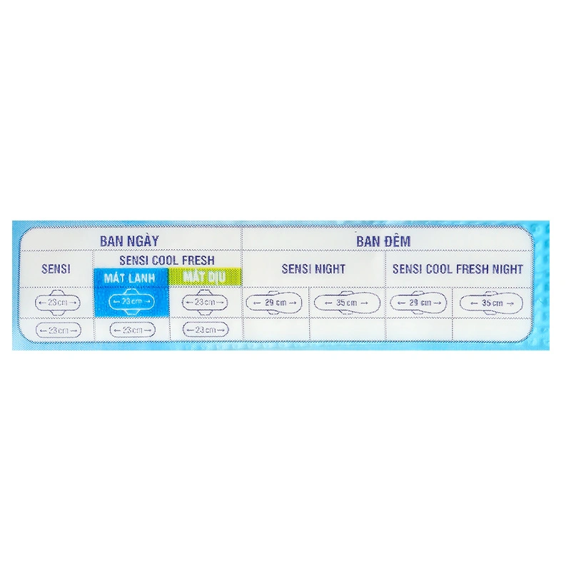 Băng vệ sinh ban ngày Diana Sensi Cool Fresh siêu mỏng có cánh 20 miếng - Giao bao bì ngẫu nhiên 20