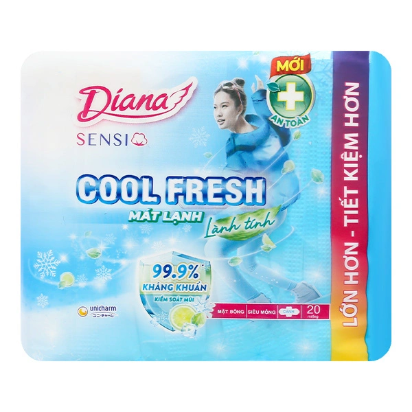 Băng vệ sinh ban ngày Diana Sensi Cool Fresh - Giao bao bì ngẫu nhiên