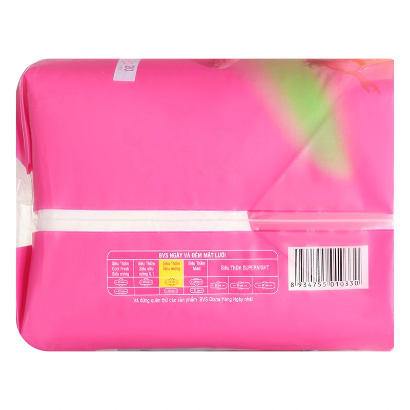 Băng vệ sinh ban ngày Diana Siêu Thấm chống tràn có cánh 20 miếng - Giao bao bì ngẫu nhiên 5