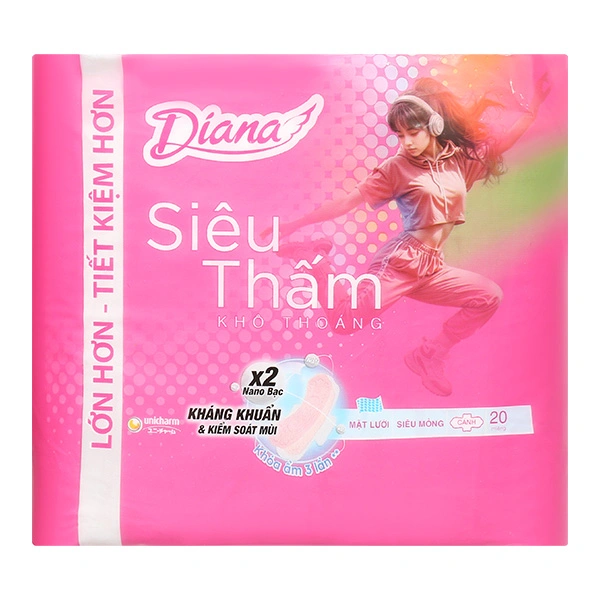 Băng vệ sinh ban ngày Diana Siêu Thấm - Giao bao bì ngẫu nhiên
