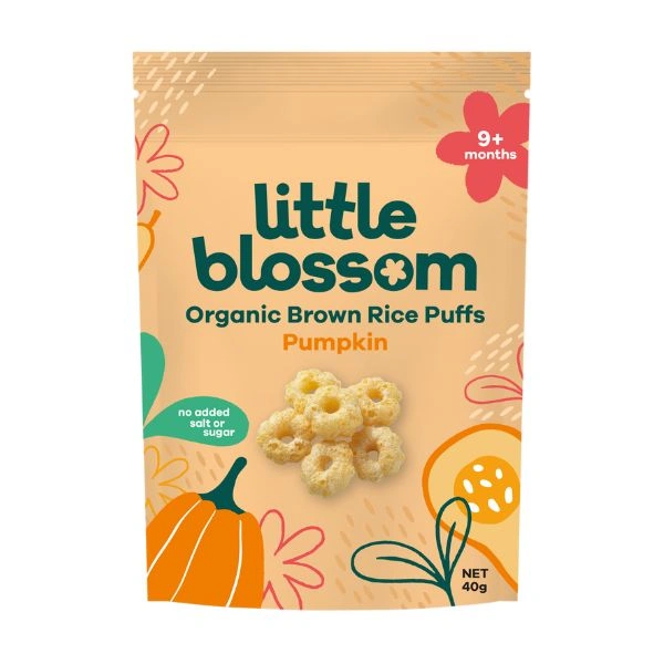 Bánh gạo lứt hữu cơ ăn dặm Little Blossom vị bí đỏ