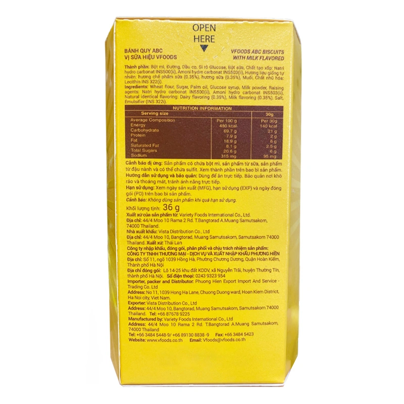 Bánh quy đồ chơi khủng long ABC VFOODS vị sữa hộp 36g (từ 2 tuổi) - Giao bao bì ngẫu nhiên 3