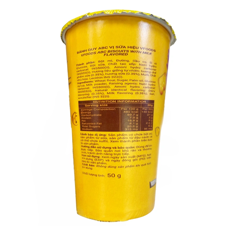 Bánh quy đồ chơi khủng long ABC VFOODS vị sữa ly 50g (từ 2 tuổi) - Giao bao bì ngẫu nhiên 3