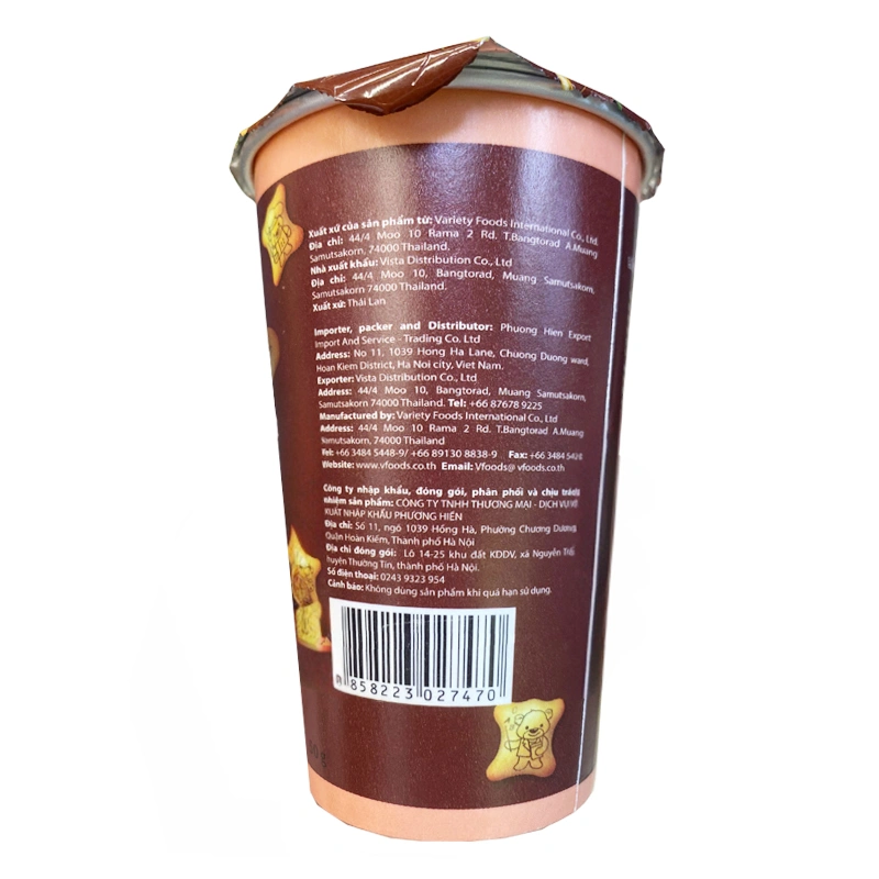 Bánh quy gấu đồ chơi khủng long VFOODS vị socola ly 50g (từ 2 tuổi) 2