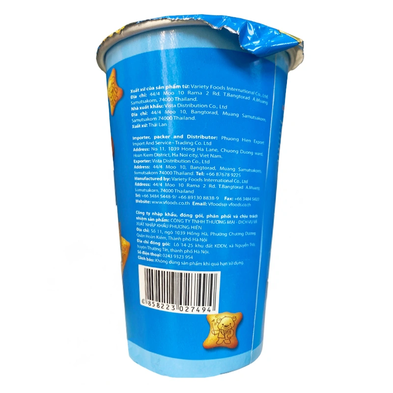 Bánh quy gấu đồ chơi khủng long VFOODS vị socola ly 50g (từ 2 tuổi) 6