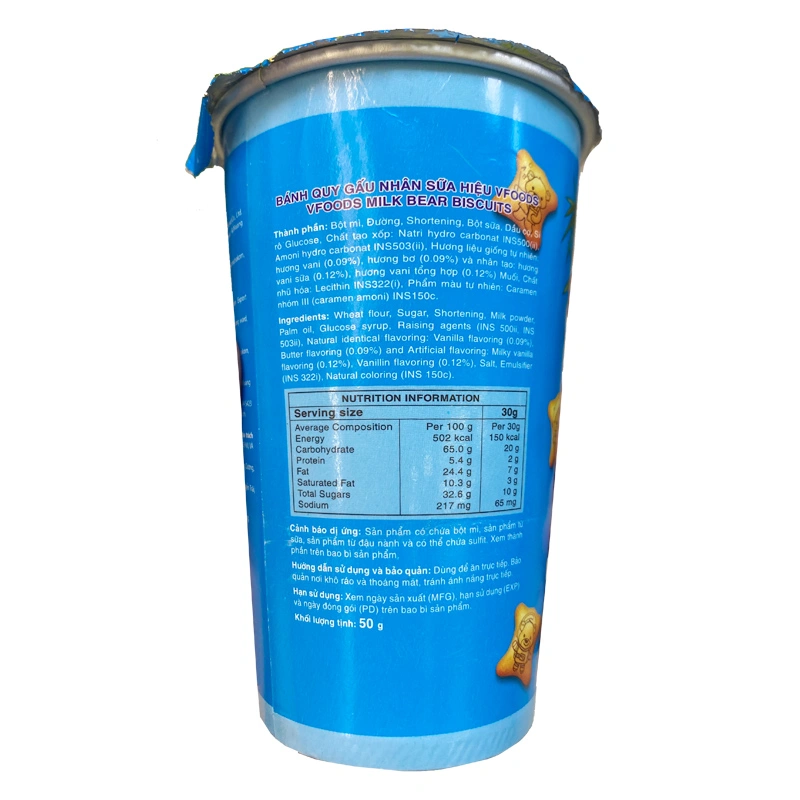 Bánh quy gấu đồ chơi khủng long VFOODS vị socola ly 50g (từ 2 tuổi) 7