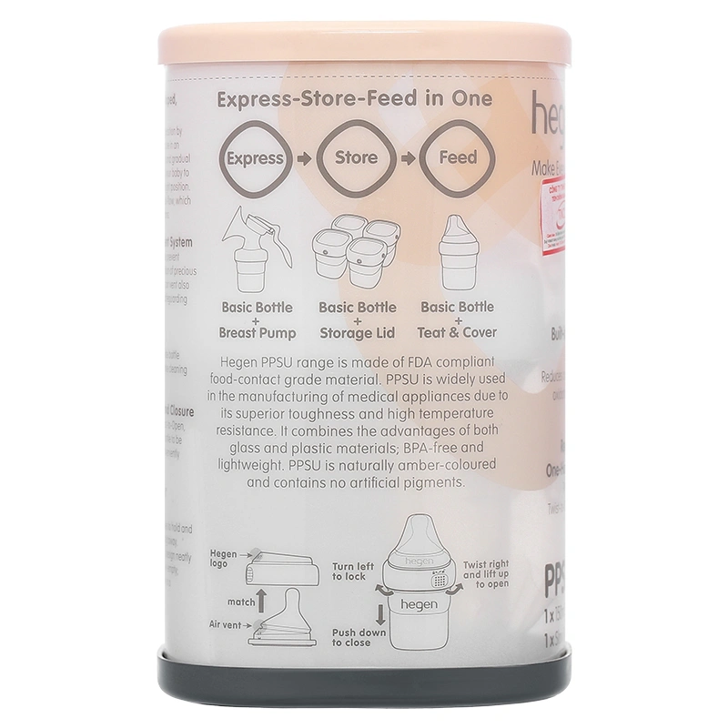 Bình sữa nhựa PPSU Hegen cổ rộng 240 ml (3 – 6 tháng) 20