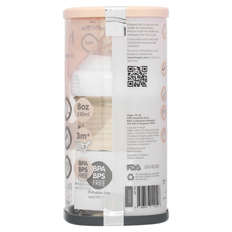Bình sữa nhựa PPSU Hegen cổ rộng 240 ml (3 – 6 tháng) 9