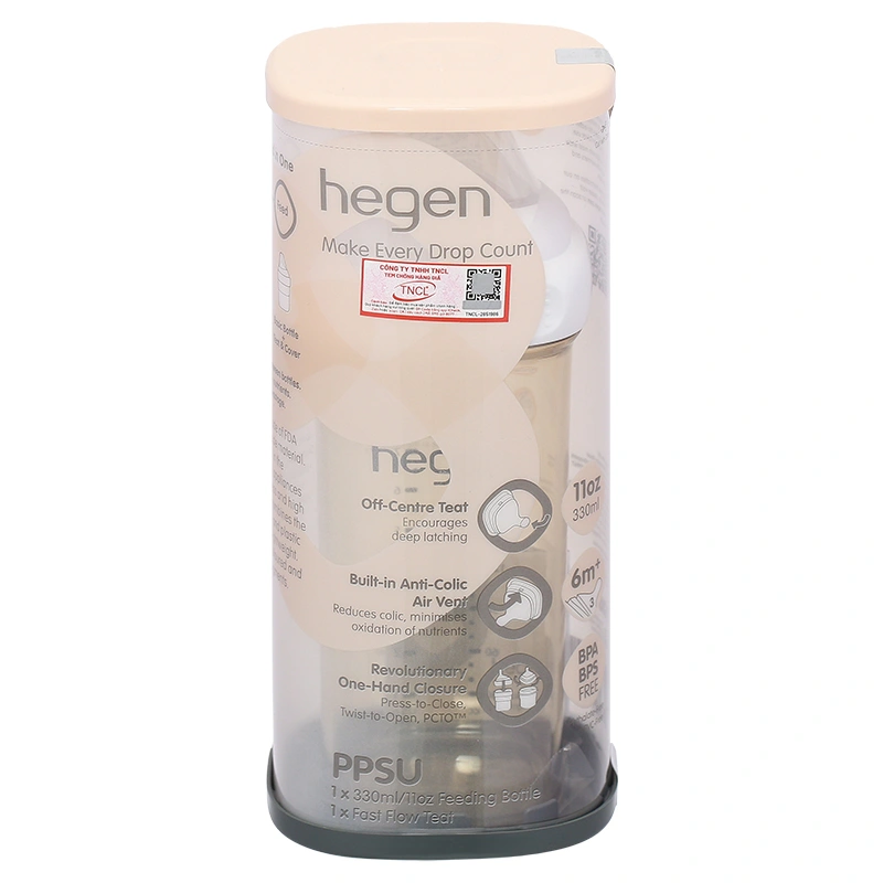 Bình sữa nhựa PPSU Hegen cổ rộng 240 ml (3 – 6 tháng) 36