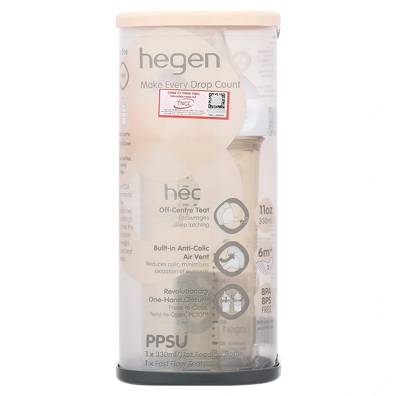 Bình sữa nhựa PPSU Hegen cổ rộng 240 ml (3 – 6 tháng) 37