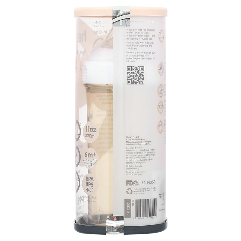 Bình sữa nhựa PPSU Hegen cổ rộng 240 ml (3 – 6 tháng) 39