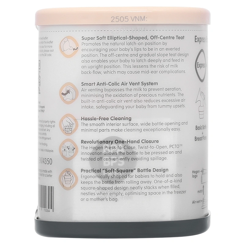 Bình sữa nhựa PPSU Hegen cổ rộng 240 ml (3 – 6 tháng) 28