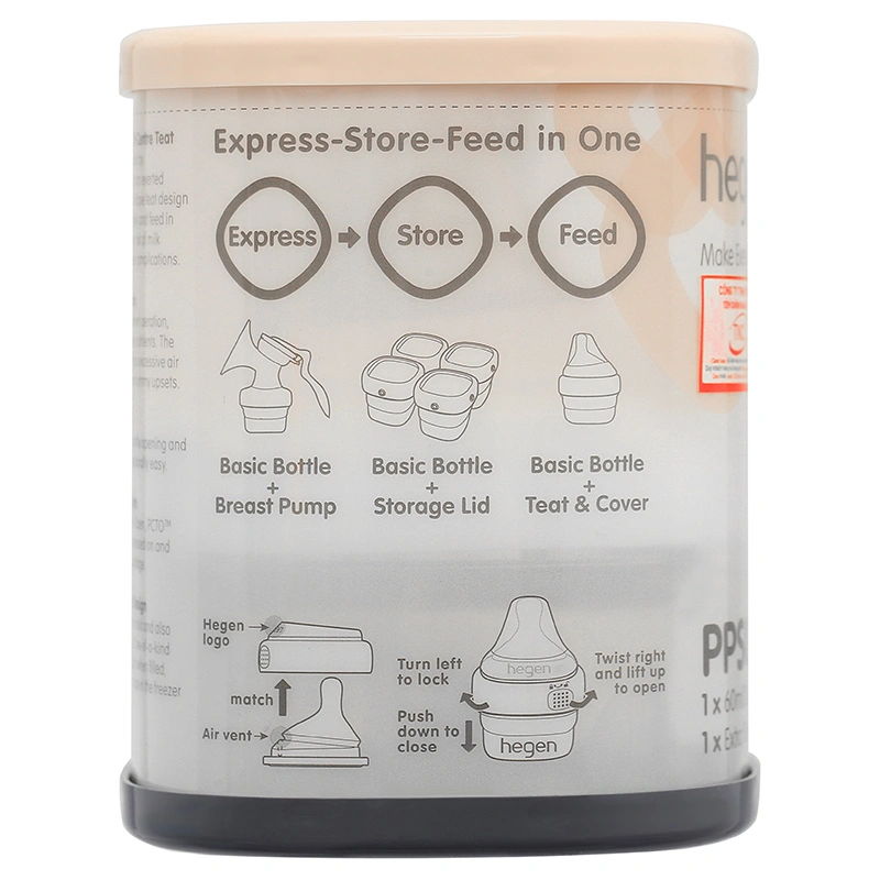 Bình sữa nhựa PPSU Hegen cổ rộng 240 ml (3 – 6 tháng) 30