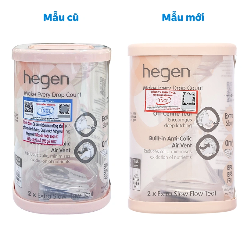 Bộ 2 núm ti Hegen cổ rộng size M (3 - 6 tháng) 12