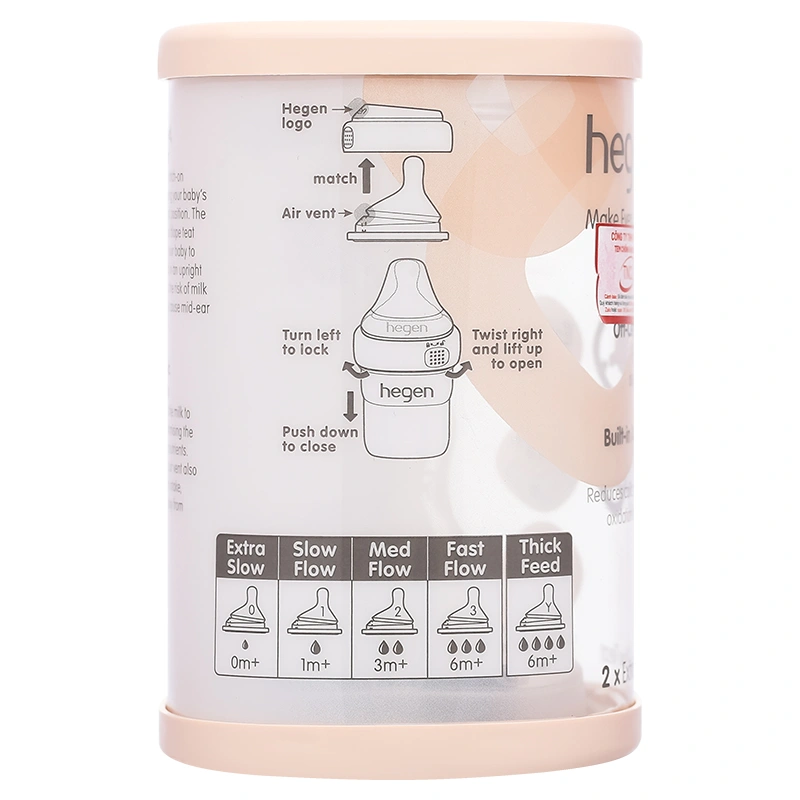 Bộ 2 núm ti Hegen cổ rộng size M (3 - 6 tháng) 19