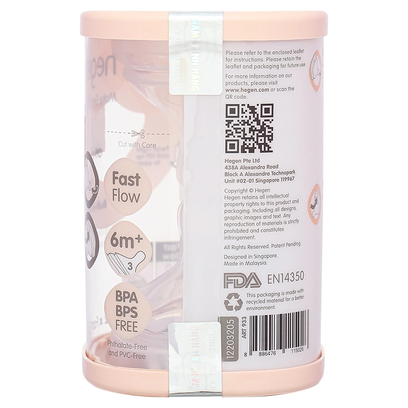 Bộ 2 núm ti Hegen cổ rộng size M (3 - 6 tháng) 38