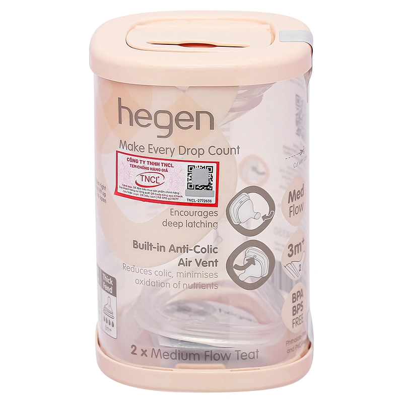Bộ 2 núm ti Hegen cổ rộng size M (3 - 6 tháng) 6