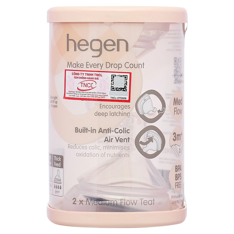 Bộ 2 núm ti Hegen cổ rộng size M (3 - 6 tháng) 7