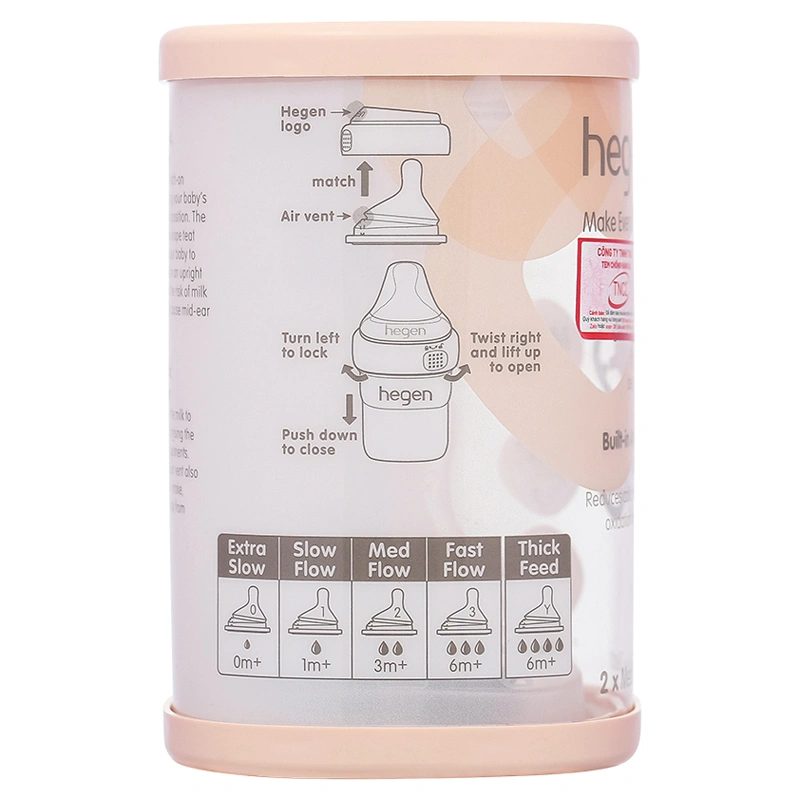 Bộ 2 núm ti Hegen cổ rộng size M (3 - 6 tháng) 10