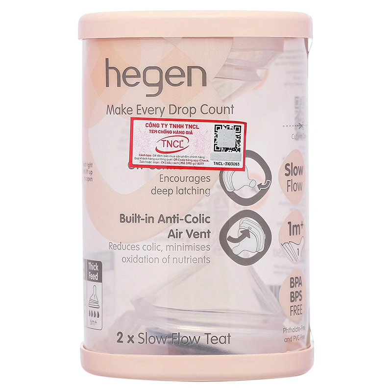 Bộ 2 núm ti Hegen cổ rộng size M (3 - 6 tháng) 47