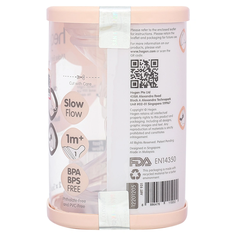 Bộ 2 núm ti Hegen cổ rộng size M (3 - 6 tháng) 48