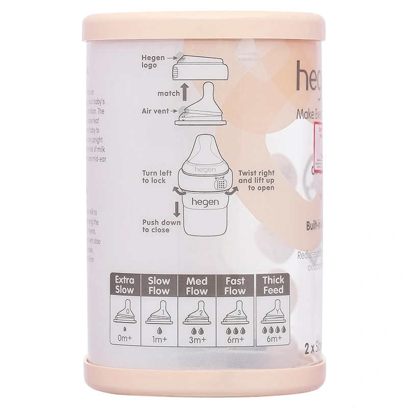 Bộ 2 núm ti Hegen cổ rộng size M (3 - 6 tháng) 50