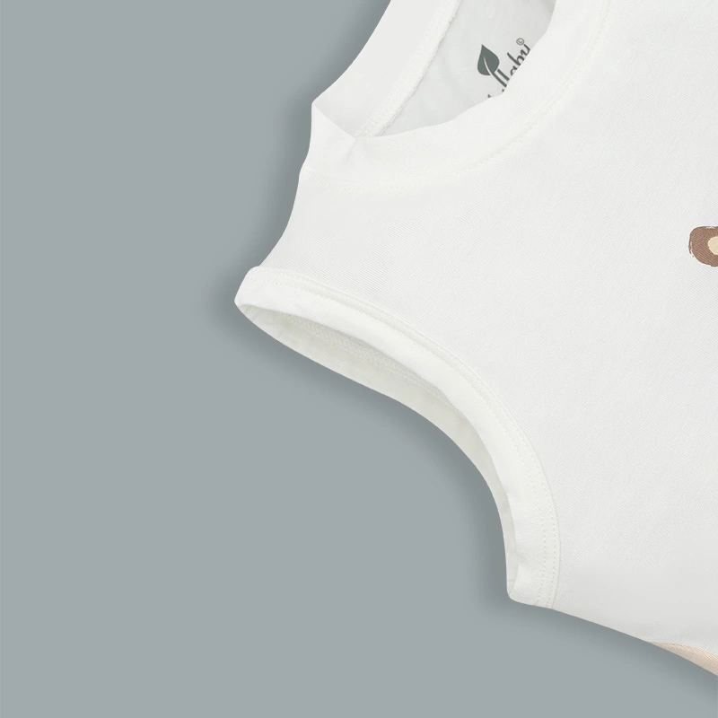 Bộ sát nách bé trai Lullaby NH372N màu trắng - xanh 16