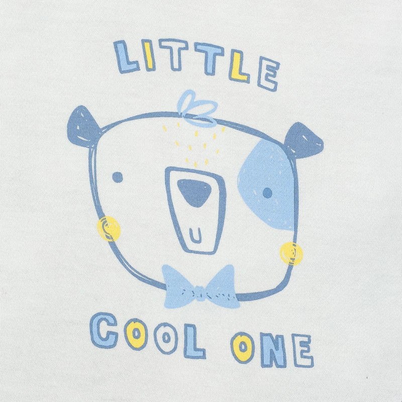 Bộ sát nách bé trai Lullaby NH372N màu trắng - xanh 6