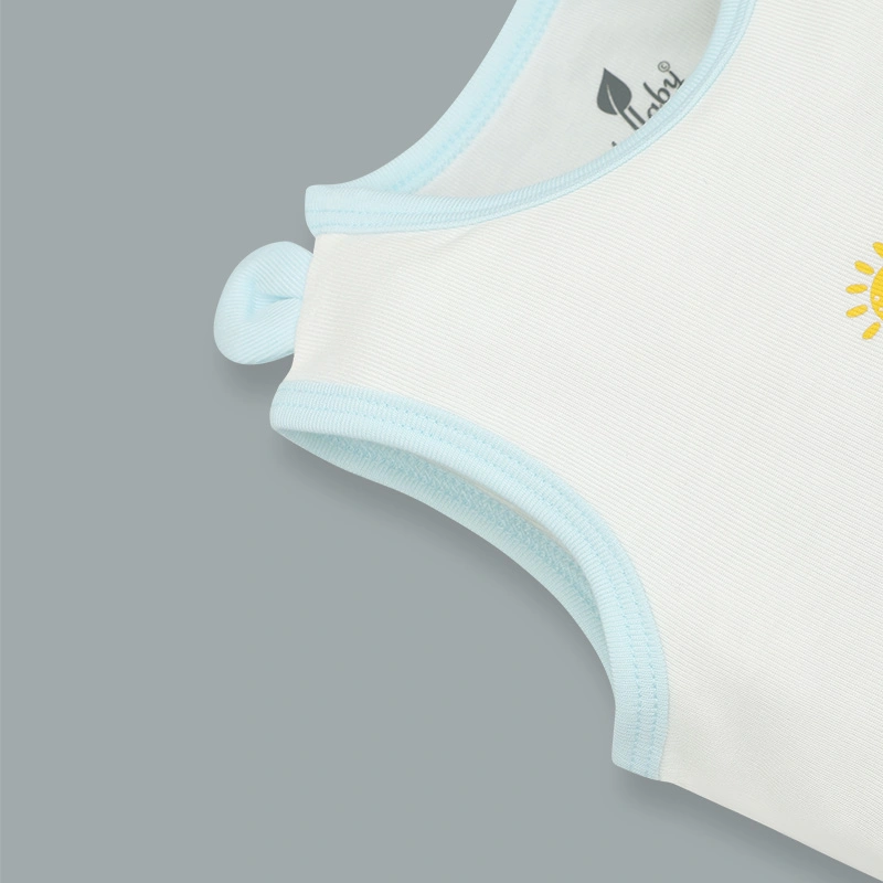 Bộ sát nách bé trai Lullaby NH345N màu trắng - xanh 5