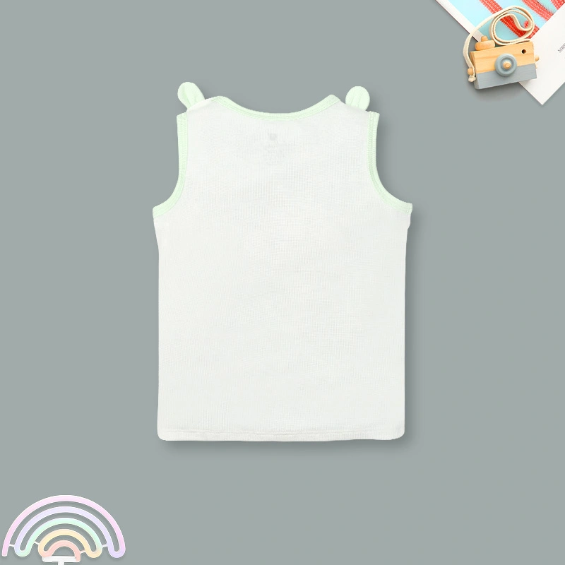 Bộ sát nách bé trai Lullaby NH345N màu trắng - xanh 15