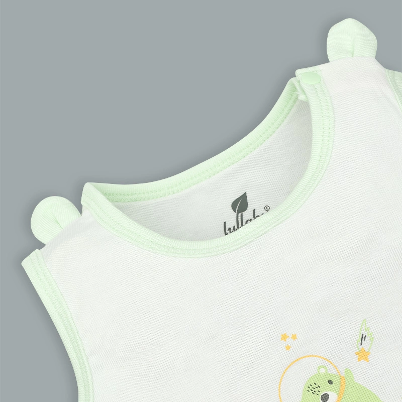 Bộ sát nách bé trai Lullaby NH345N màu trắng - xanh 16