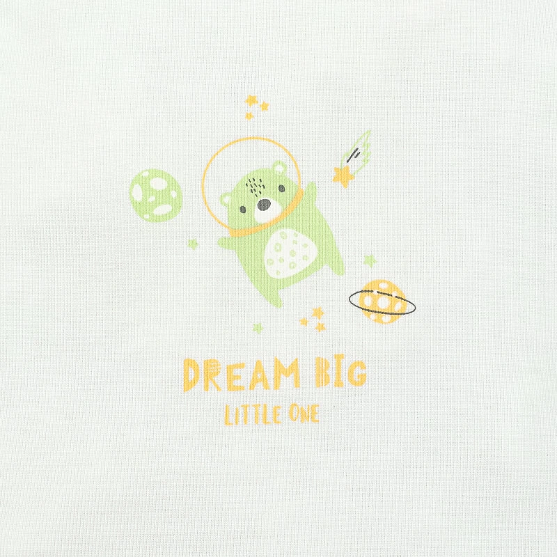 Bộ sát nách bé trai Lullaby NH345N màu trắng - xanh 19