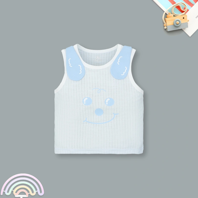 Bộ sát nách bé trai Pony Kids in cún màu xanh 2