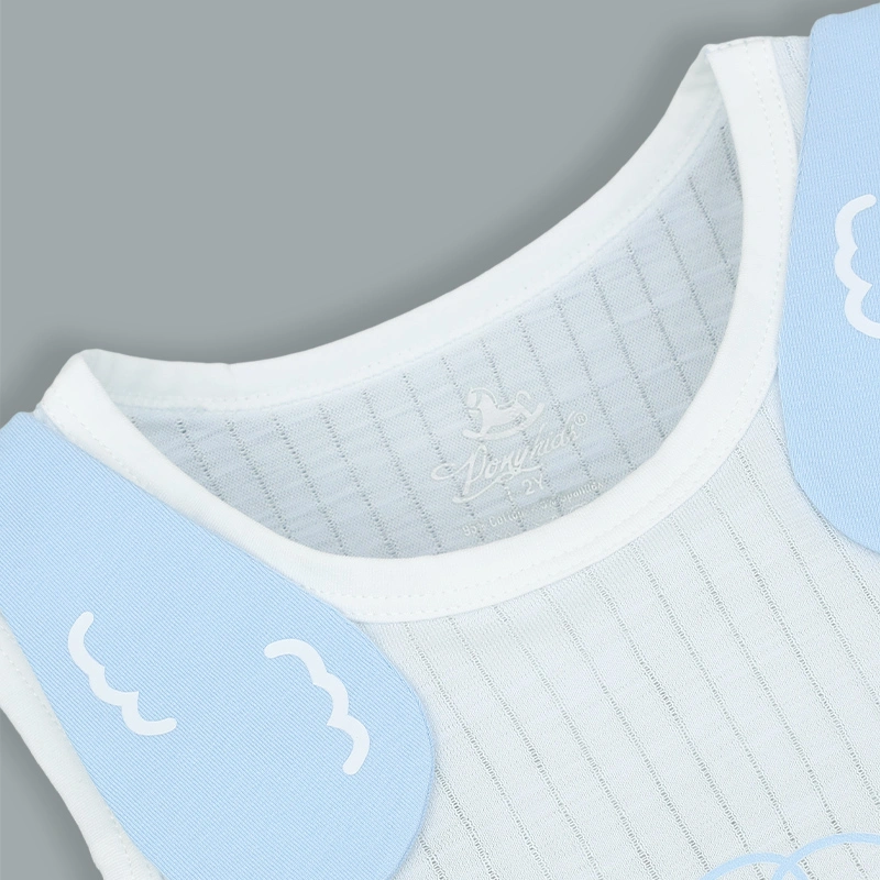 Bộ sát nách bé trai Pony Kids in cún màu xanh 4