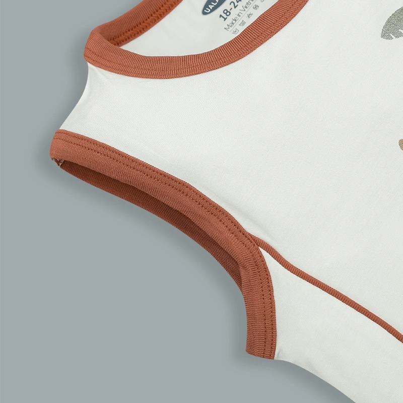 Bộ sát nách bé trai Ualarogo UR2186 màu nâu 5