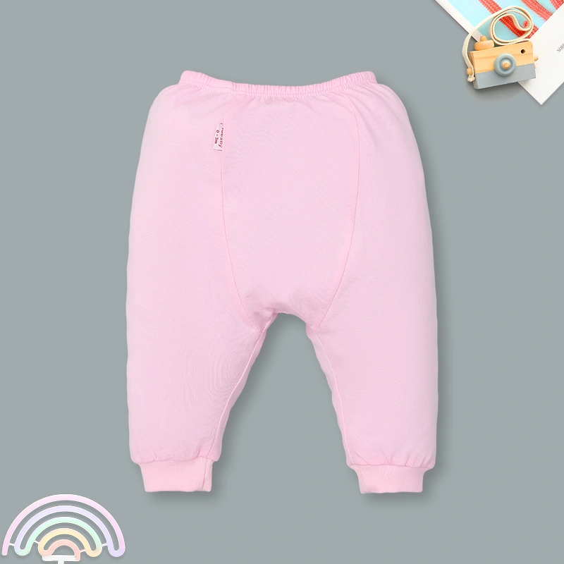 Bộ tay dài cài chéo in hình thú IQ Baby màu hồng 10