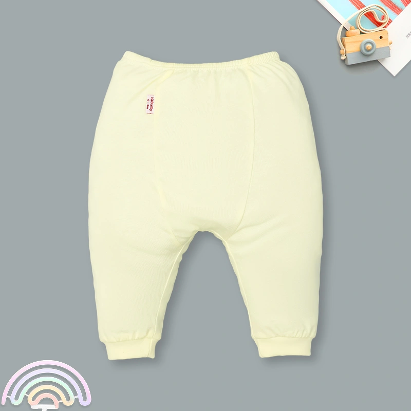 Bộ tay dài cài chéo in hình thú IQ Baby màu vàng 10