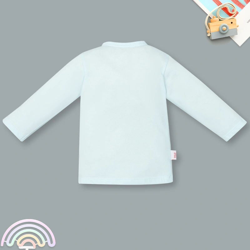 Bộ tay dài cài chéo in hình thú IQ Baby màu vàng 17