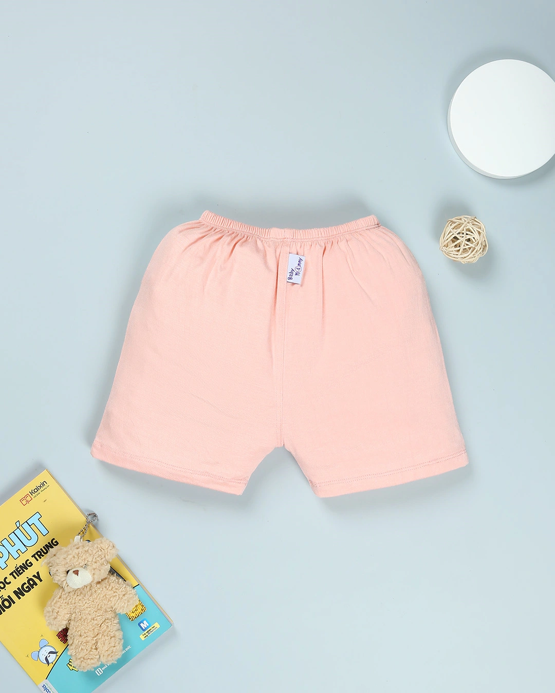 Bộ tay ngắn bé gái BabyMommy cài vai in nhím màu trắng - cam 9