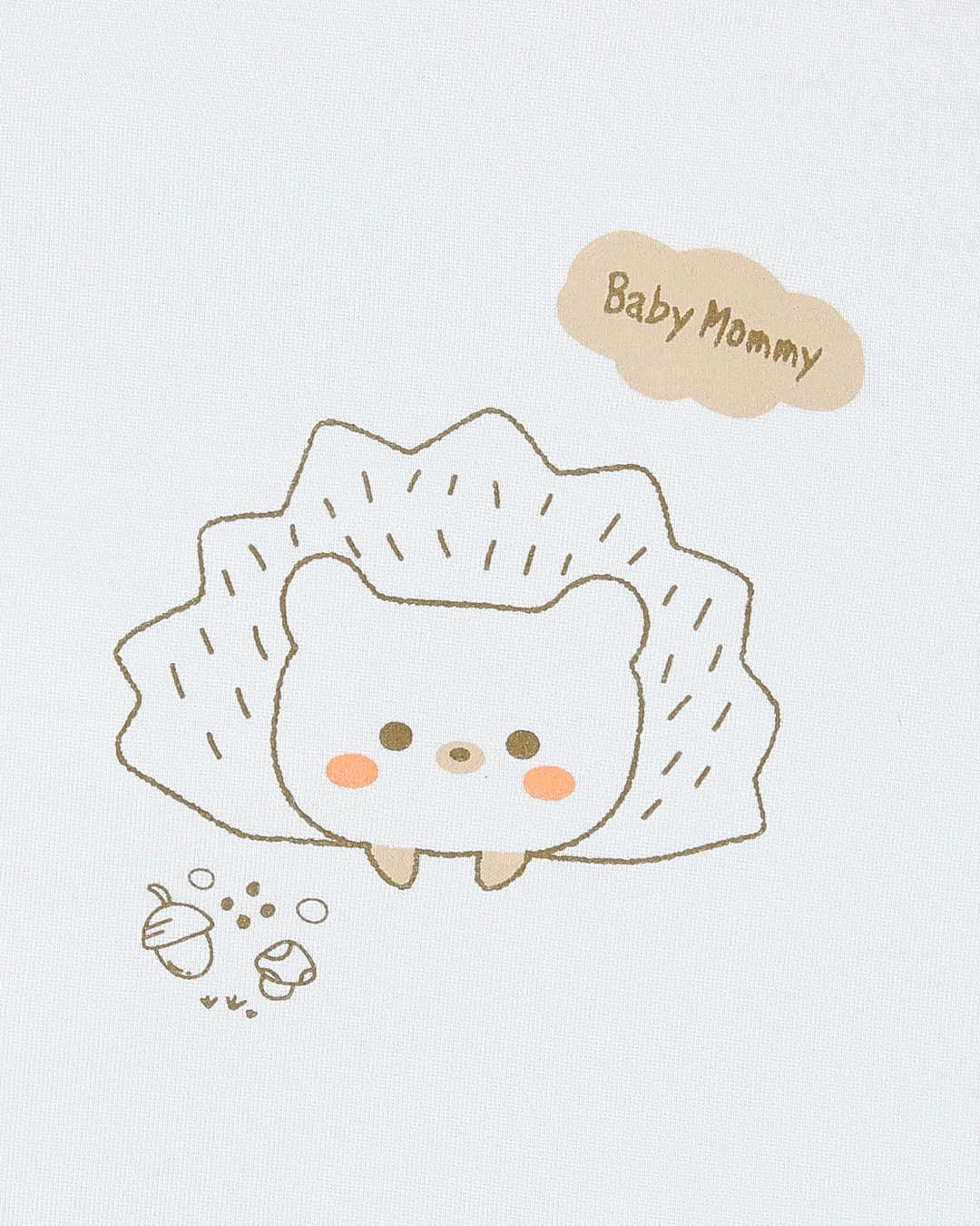 Bộ tay ngắn bé gái BabyMommy cài vai in nhím màu trắng - cam 6