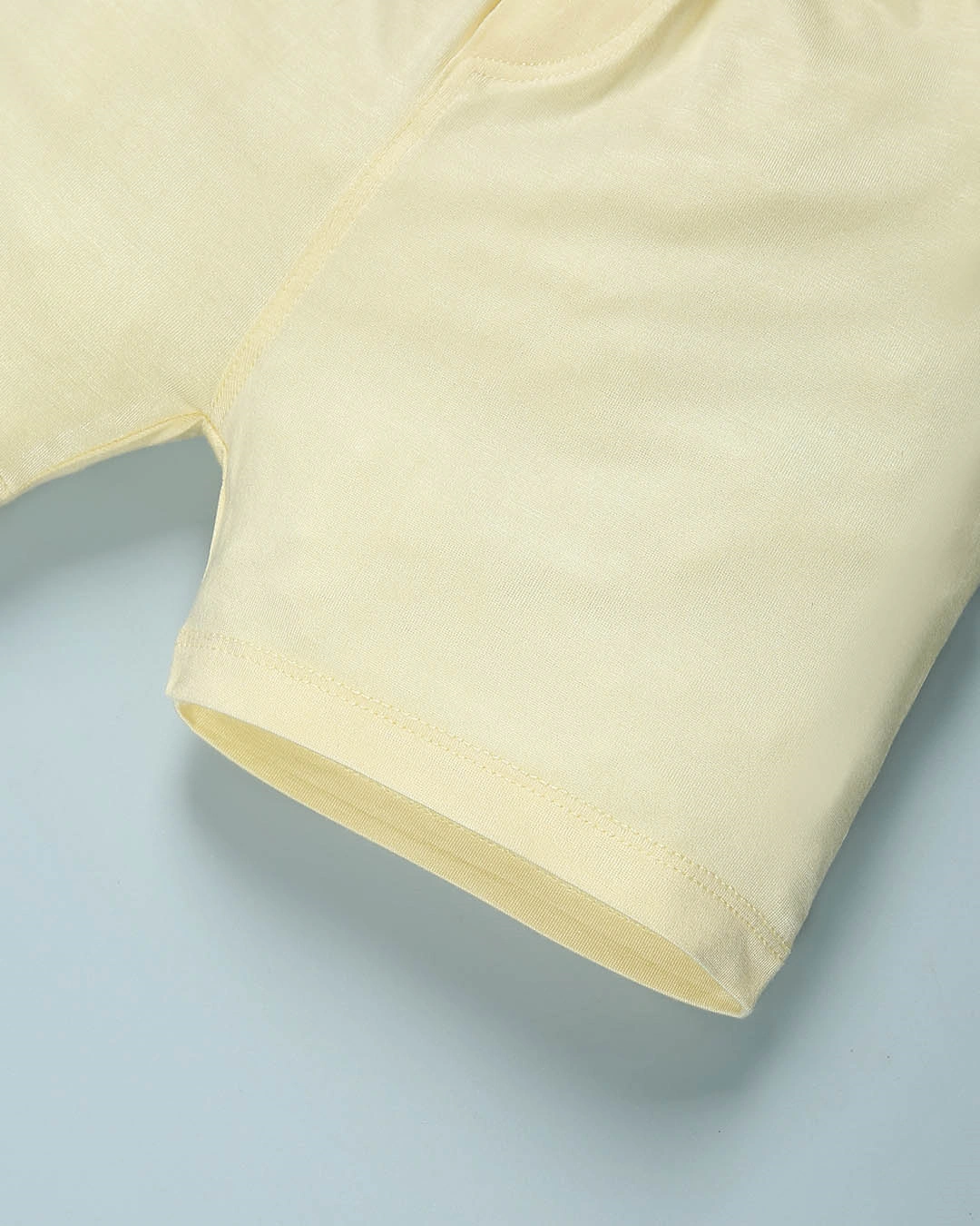 Bộ tay ngắn bé trai BabyMommy cài vai in cún màu trắng - xanh dương 23