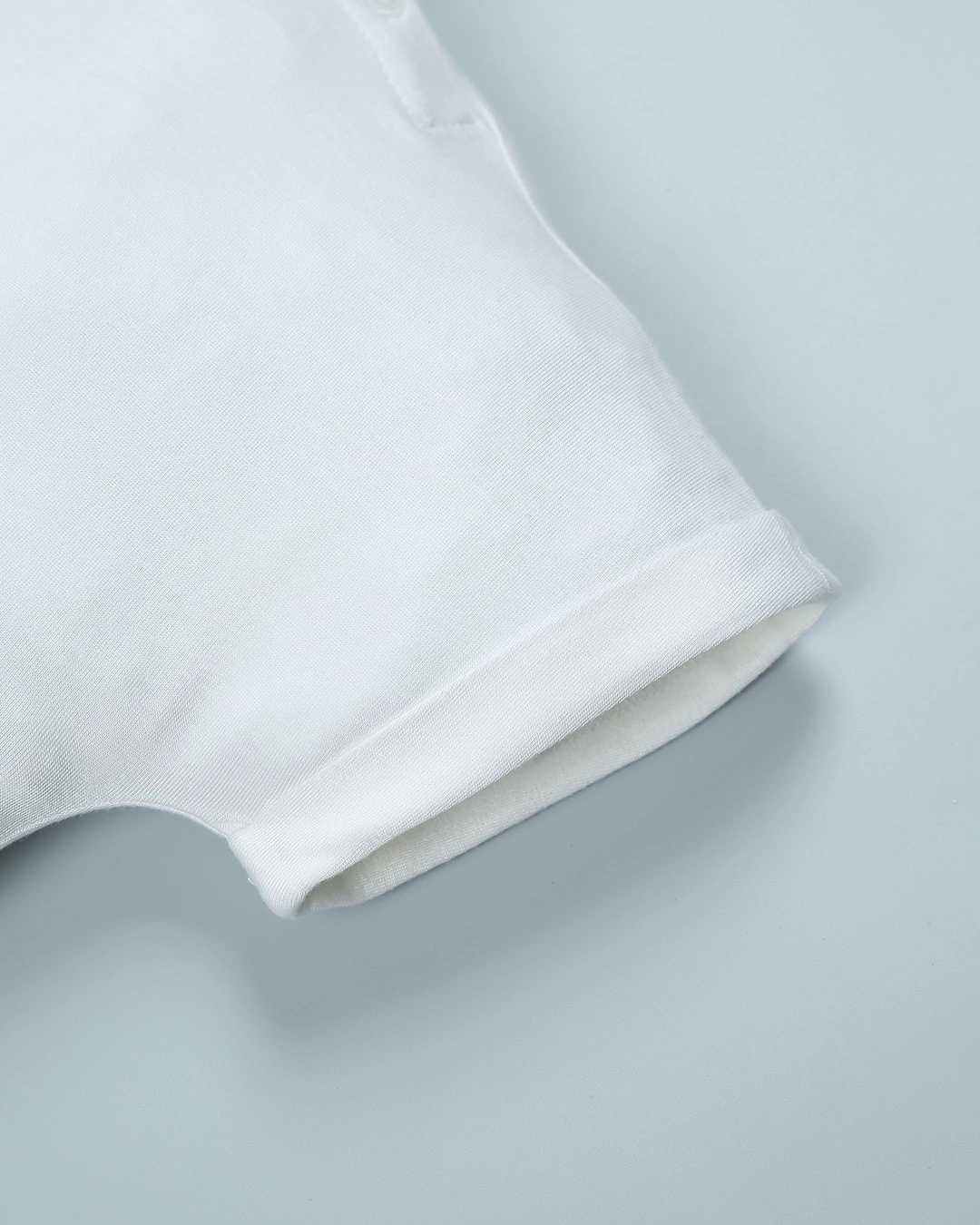 Bộ tay ngắn bé trai BabyMommy cài vai in cún màu trắng - xanh dương 5