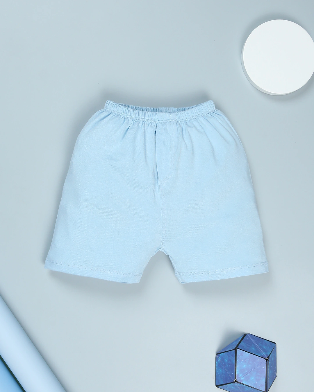 Bộ tay ngắn bé trai BabyMommy cài vai in cún màu trắng - xanh dương 8