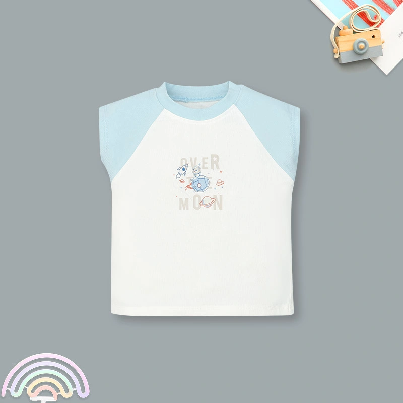 Bộ tay ngắn bé trai Lullaby NH479N màu kem - xanh 2