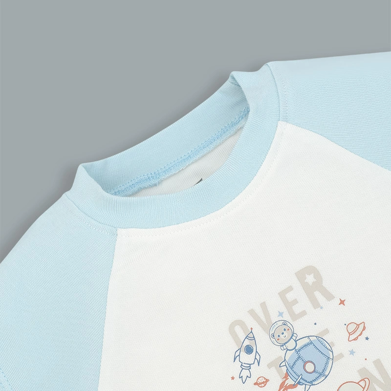 Bộ tay ngắn bé trai Lullaby NH479N màu kem - xanh 4