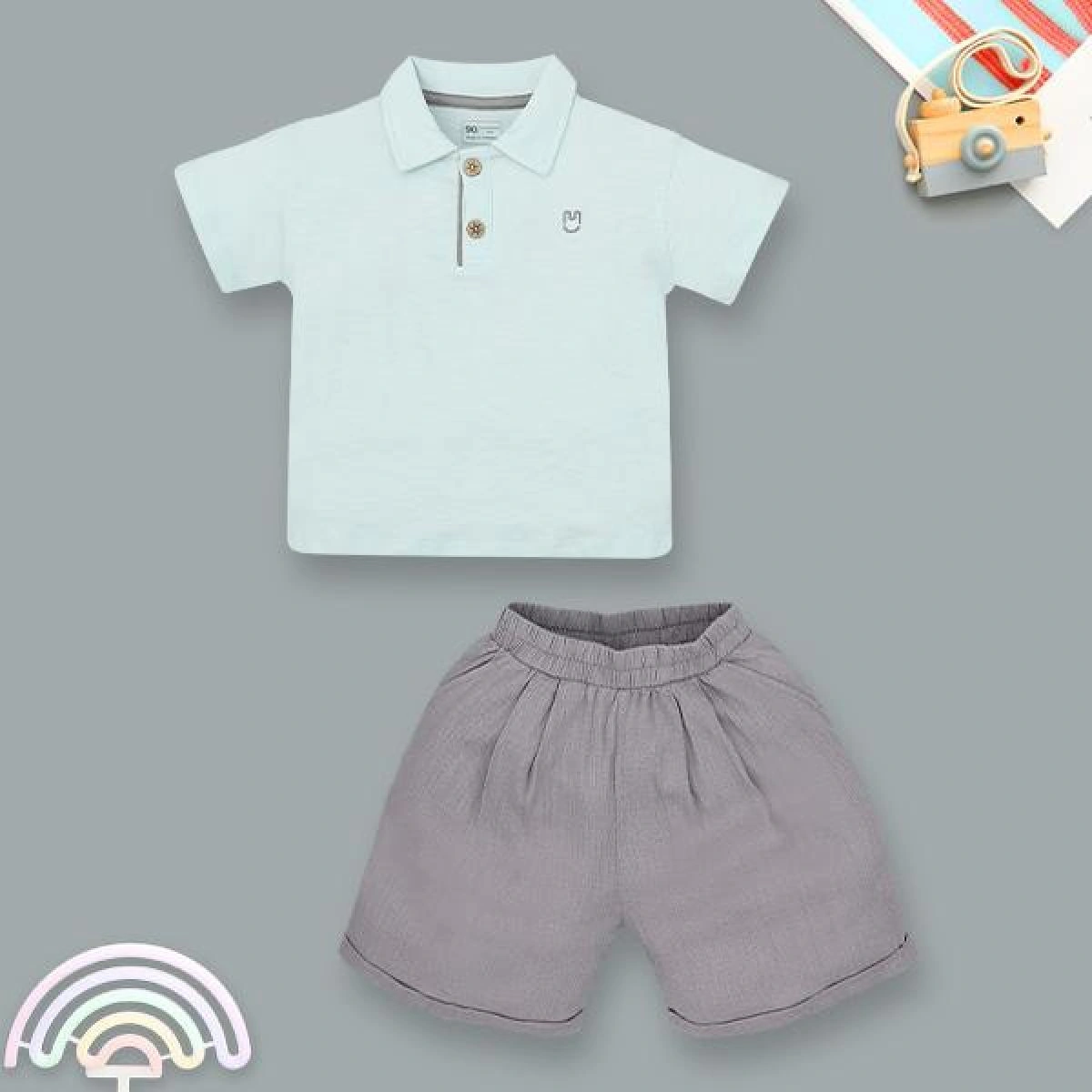 Bộ bé trai Ualarogo bamboo xanh