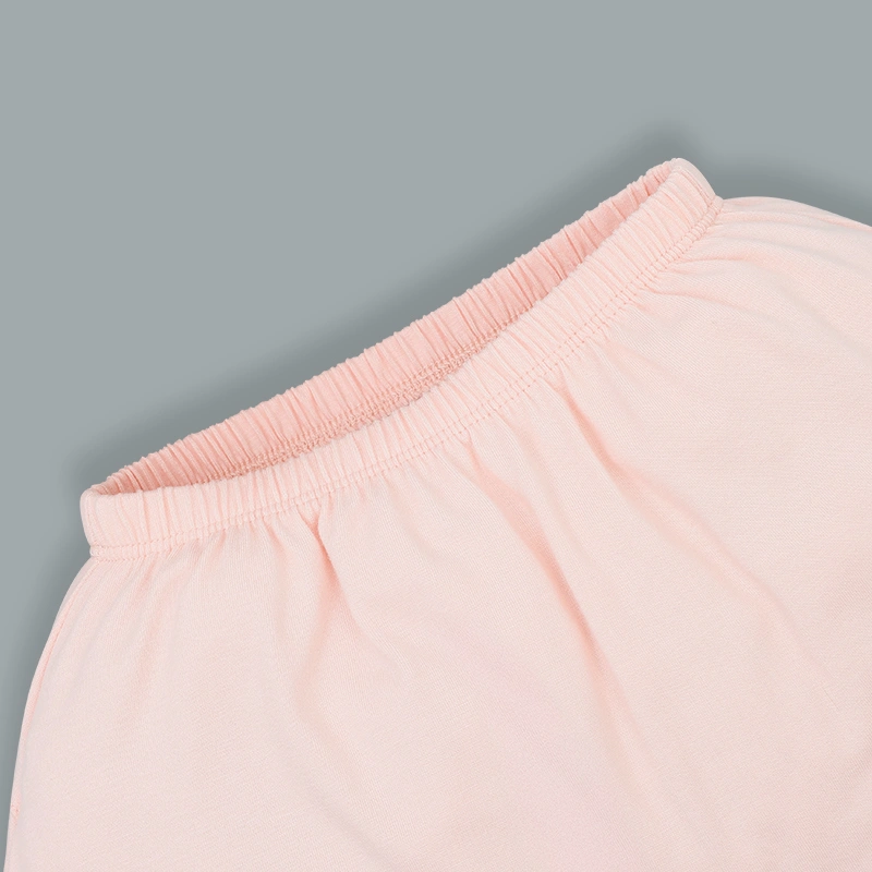 Bộ tay ngắn cài giữa bạn nhỏ dễ thương La Pomme màu ghi - trắng 28