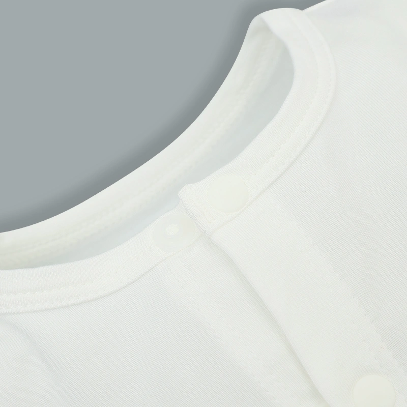 Bộ tay ngắn cài giữa bạn nhỏ dễ thương La Pomme màu ghi - trắng 23